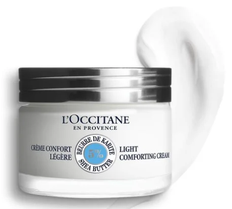 Tube of l'occitane shea light comforting face cream