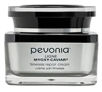 one point seven fluid ounce container of pevonia timeless anti aging moisturizing repair cream for face and neck with plant based ingredients and caviar