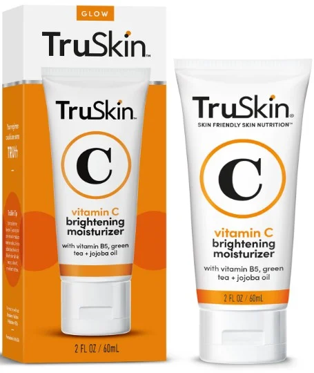 A bottle of truSkin anti wrinkle face cream with vitamin c